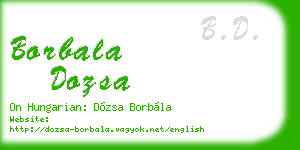 borbala dozsa business card